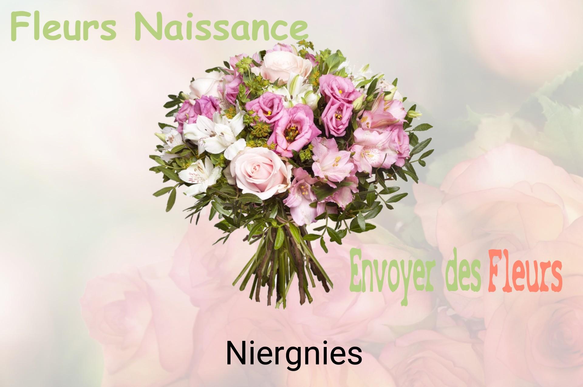 Bouquet de fleurs de naissance livré à Niergnies